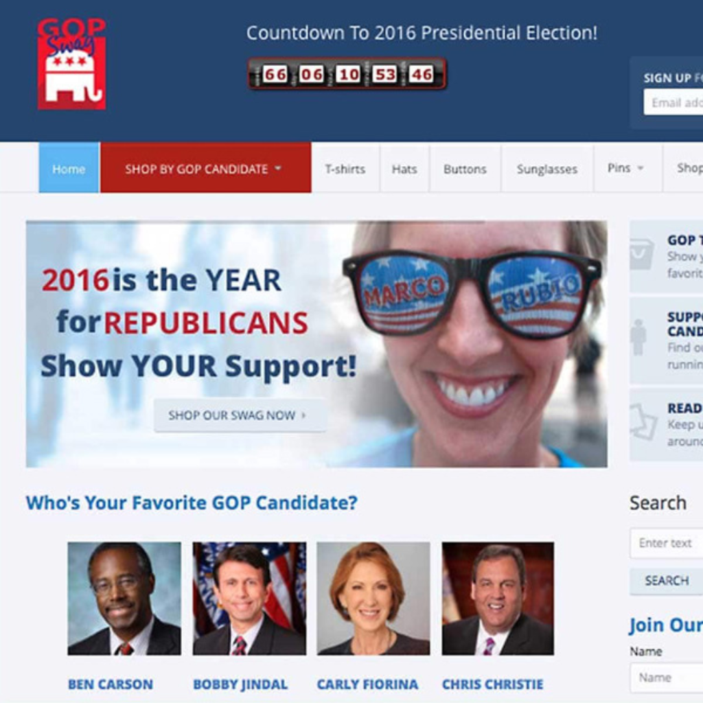 Political eCommerce Website