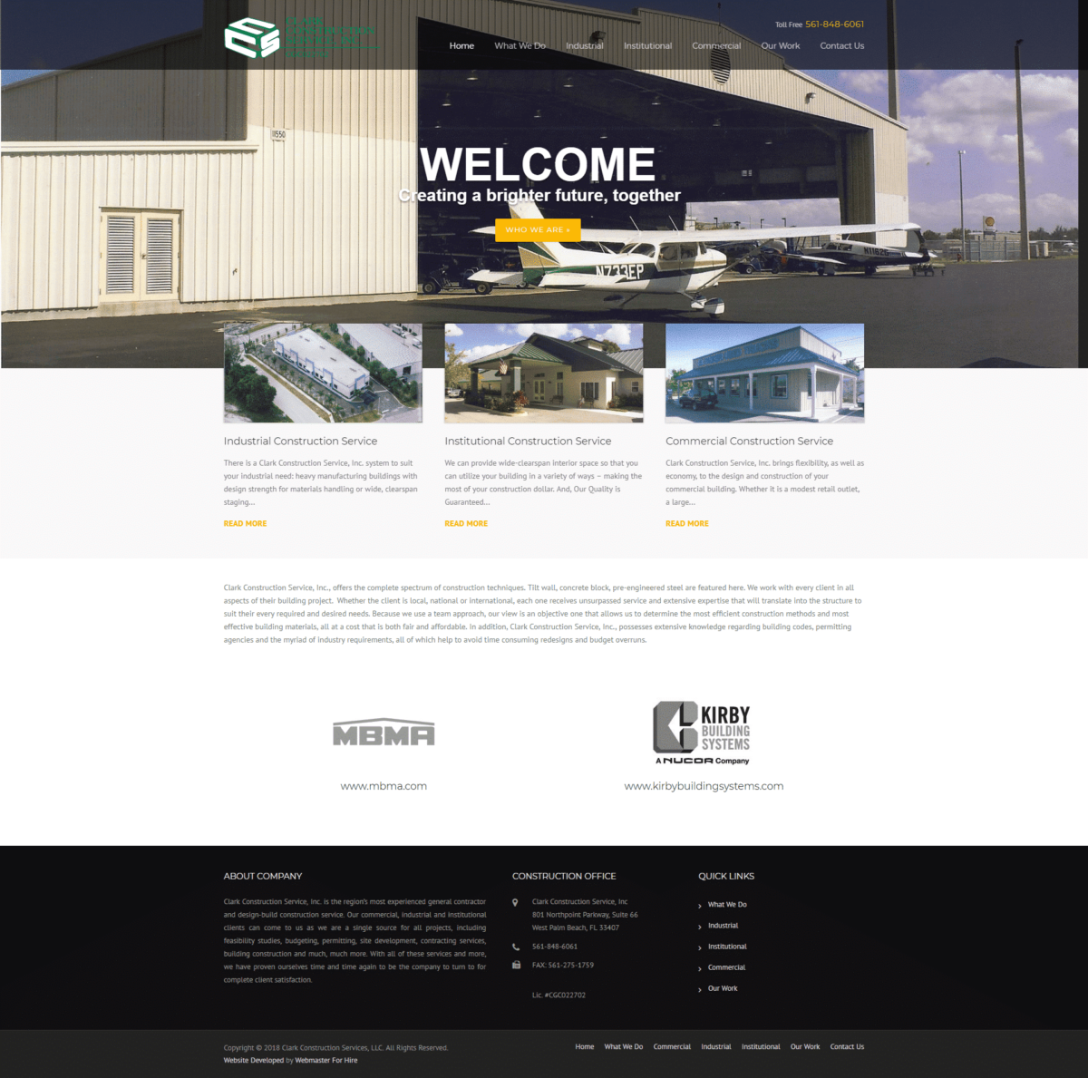 Construction website design