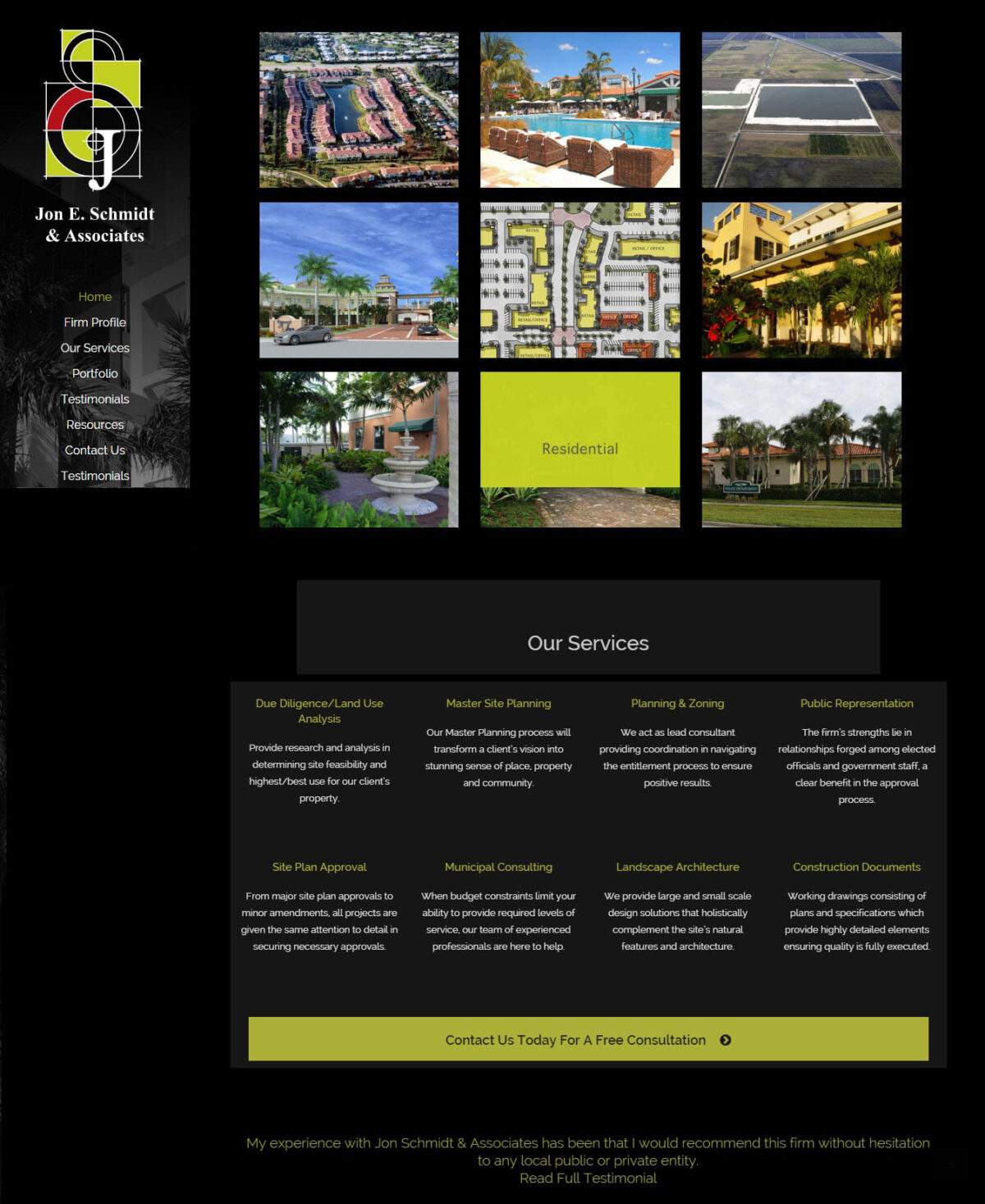 Landscape Architect Website Design