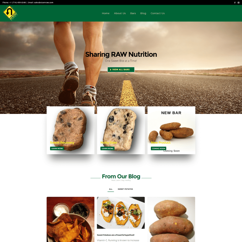 Natural Food eCommerce Website