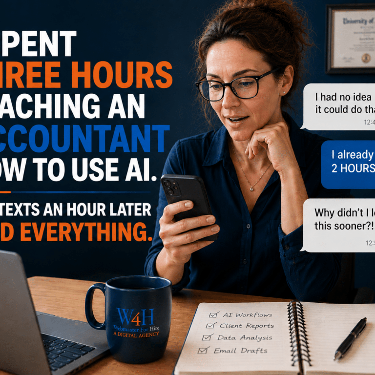 I Spent Three Hours Teaching an Accountant How to Use AI. Her Texts an Hour Later Said Everything.